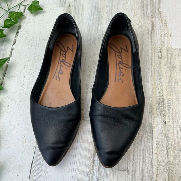 Zodiac Hill Pointed Toe Ballet Black Flat size 9 - Picture 2 of 9